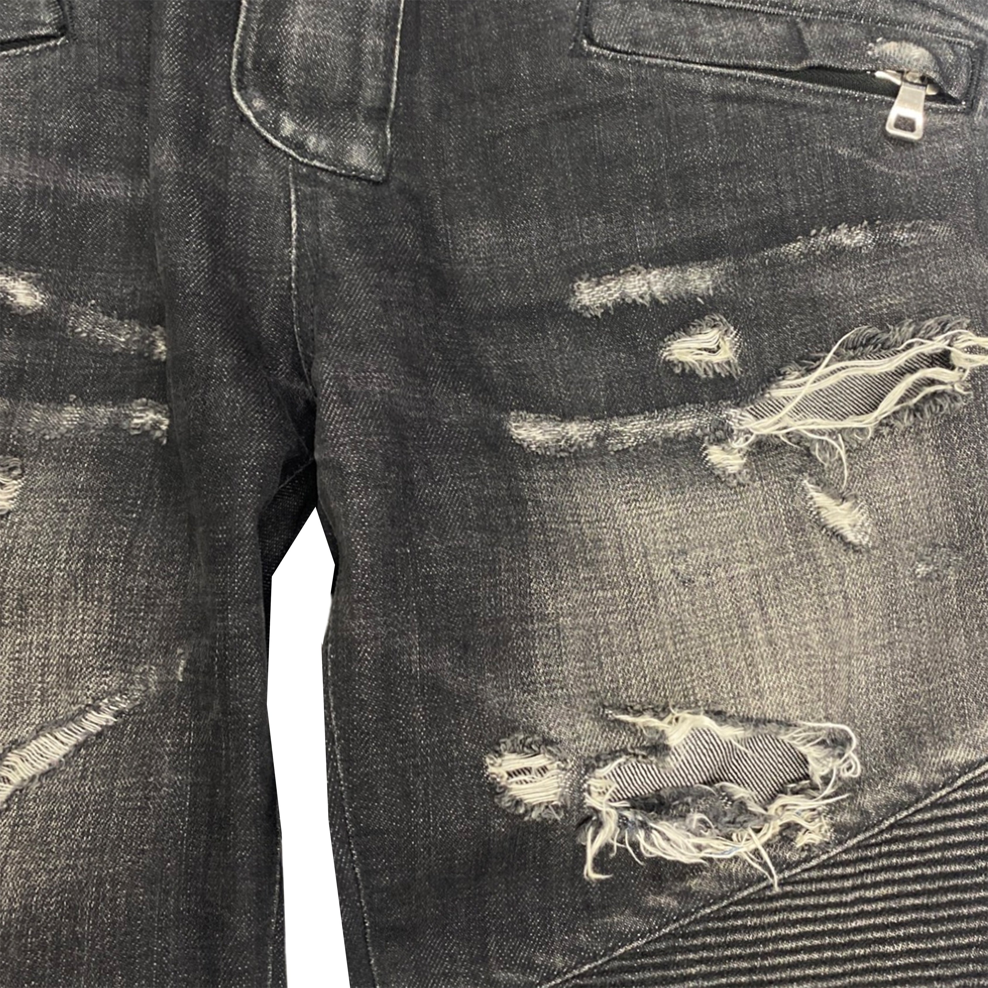 BALMAIN Skinny-fit distressed denim jeans | THE OUTNET